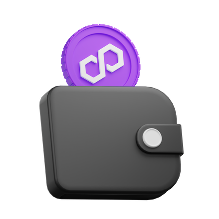 Polygon Wallet  3D Icon