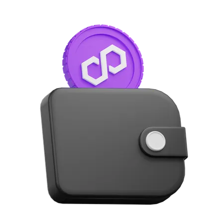 Polygon Wallet  3D Icon