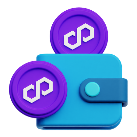 Polygon Wallet  3D Icon