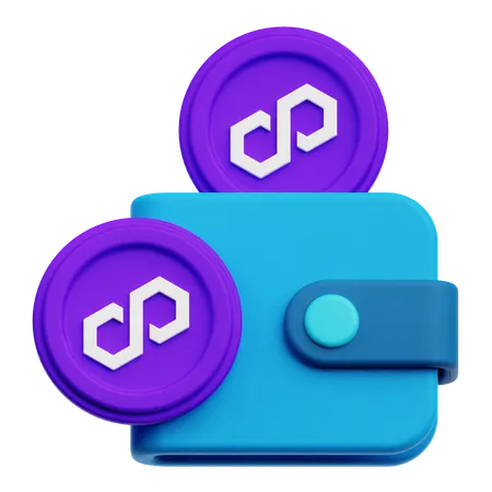 Polygon Wallet  3D Icon