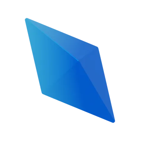 Polygone bleu  3D Icon