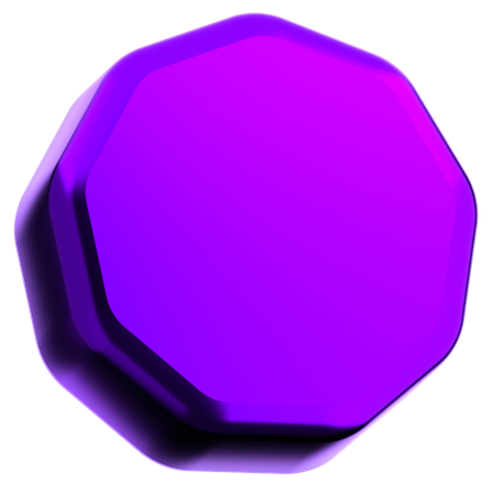 Polygon form abstrakte form  3D Icon