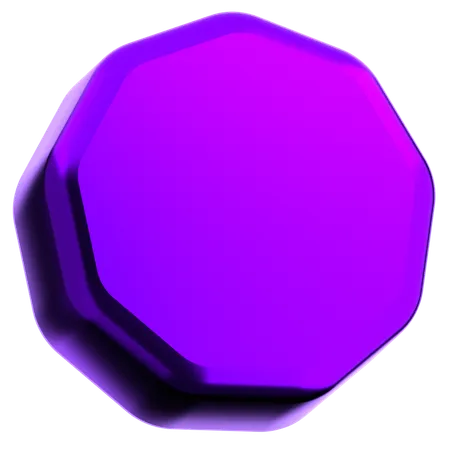 Polygon form abstrakte form  3D Icon