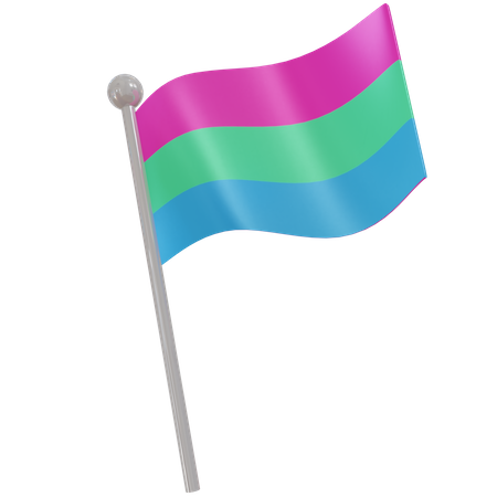 Polysexual Flag  3D Flag