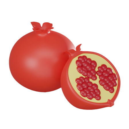 Pomegranate  3D Icon