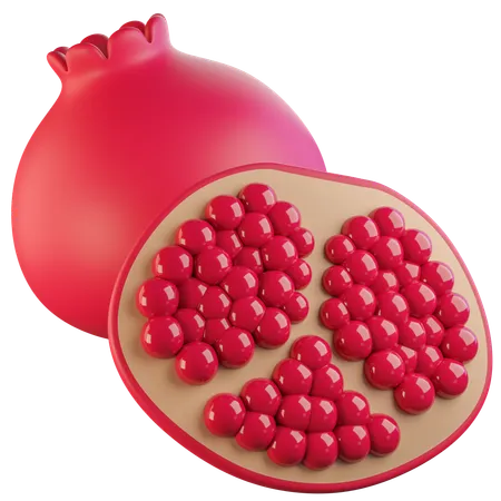 Pomegranate  3D Icon