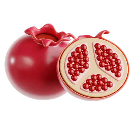 Pomegranate  3D Icon