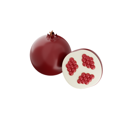 Pomegranate  3D Illustration