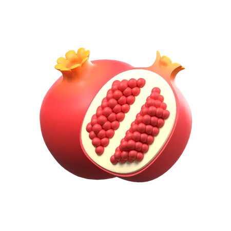 Pomegranate Slices  3D Icon
