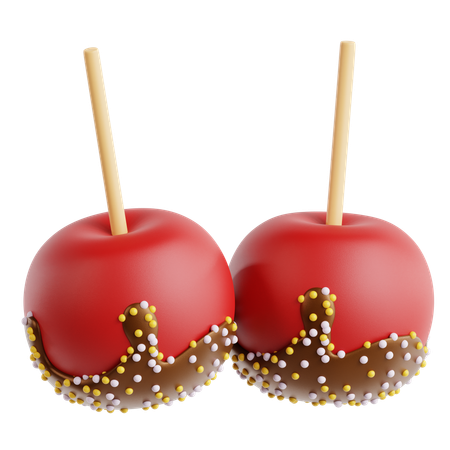 Pomme au caramel  3D Icon