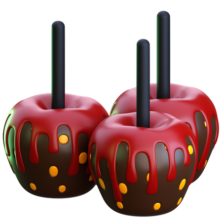 Pomme caramélisée  3D Icon