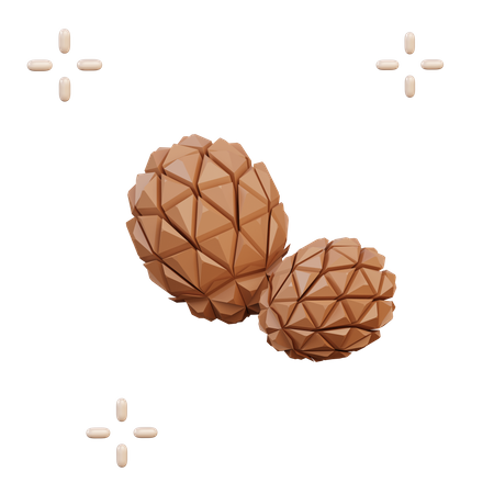 Pomme de pin  3D Illustration