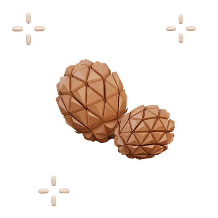 Pomme de pin  3D Illustration