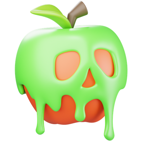 Pomme empoisonnée  3D Icon