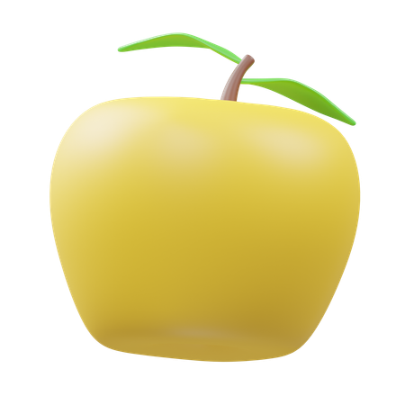 Pomme jaune  3D Icon