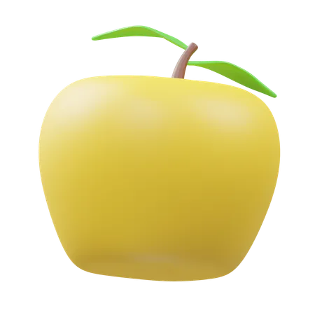 Pomme jaune  3D Icon