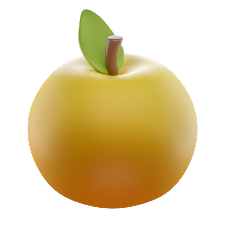 Pomme jaune  3D Icon