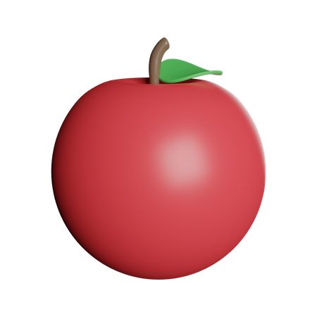 Pomme rouge  3D Illustration