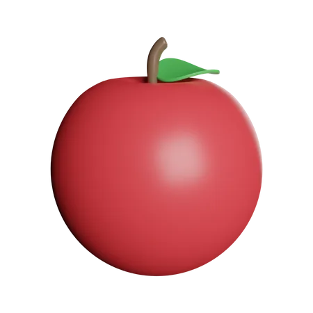 Pomme rouge  3D Illustration