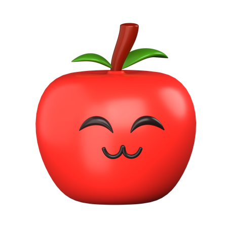 Sourire de pomme  3D Icon