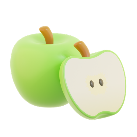 Pomme verte  3D Icon