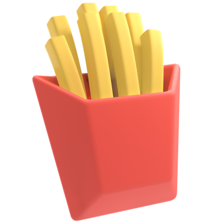 Pommes frites  3D Illustration