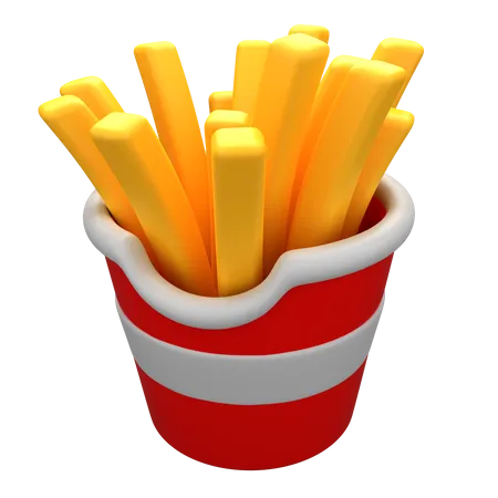 Pommes frites  3D Illustration