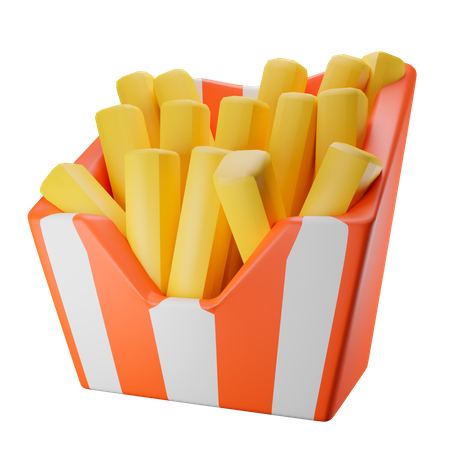 Pommes frites  3D Illustration