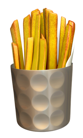 Pommes frites  3D Illustration