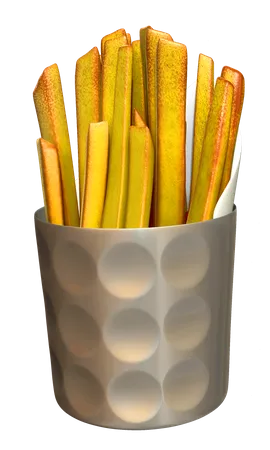 Pommes frites  3D Illustration