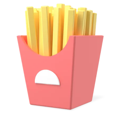 Pommes frites  3D Illustration