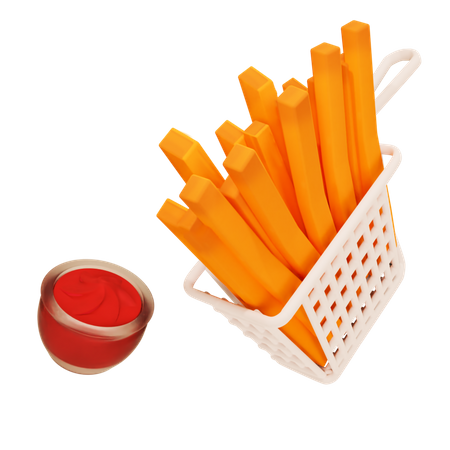 Pommes frites  3D Illustration