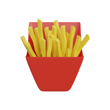 Pommes frites  3D Illustration