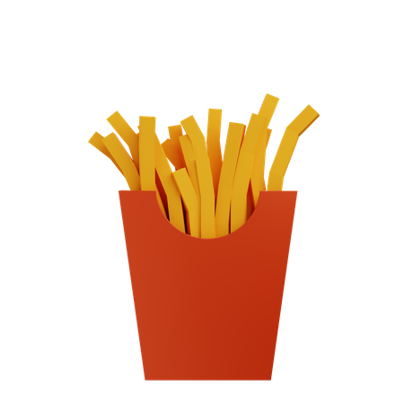 Pommes frites  3D Illustration