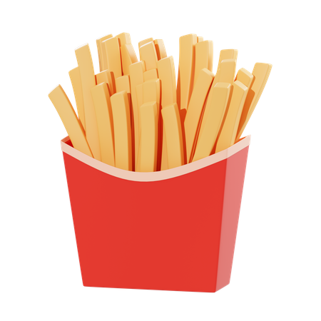 Pommes frites  3D Illustration