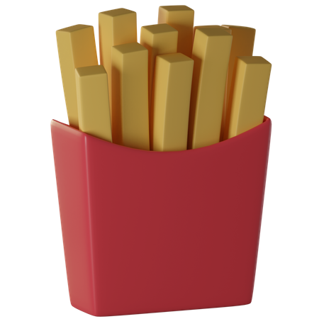 Pommes frites  3D Illustration