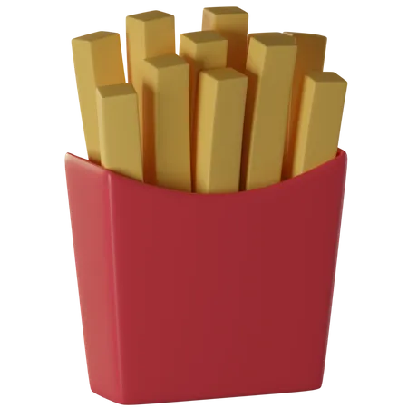 Pommes frites  3D Illustration