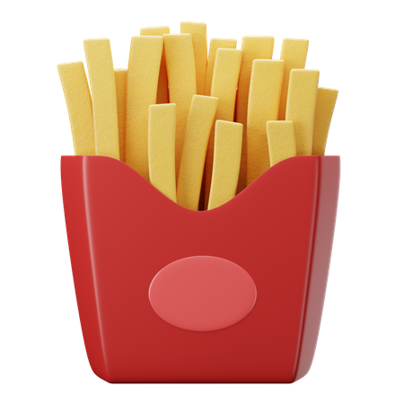 Pommes frites  3D Illustration