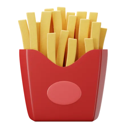 Pommes frites  3D Illustration