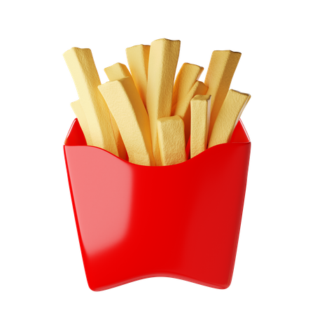 Pommes Frites-Schachtel  3D Icon