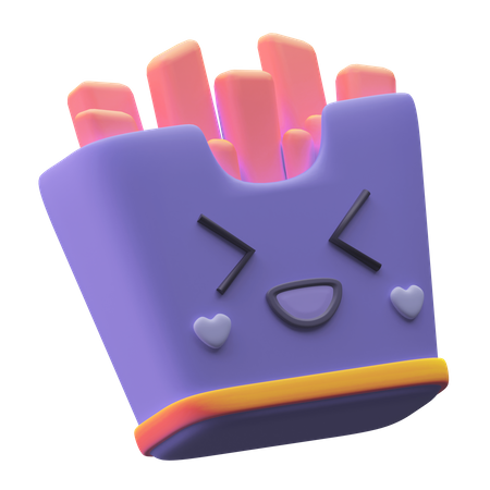 Pommes-Frites-Emoji  3D Icon