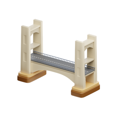 Pont fluvial  3D Icon