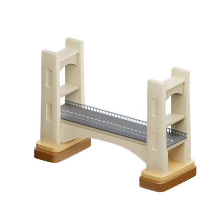 Pont fluvial  3D Icon