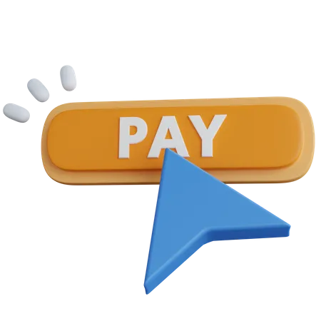 Ponteiro no botão de pagamento  3D Icon