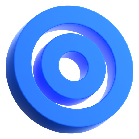 Ponto circular  3D Icon