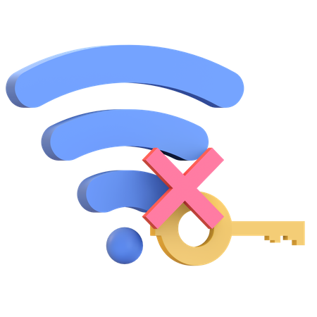 Ponto de acesso Wi-Fi não protegido  3D Icon