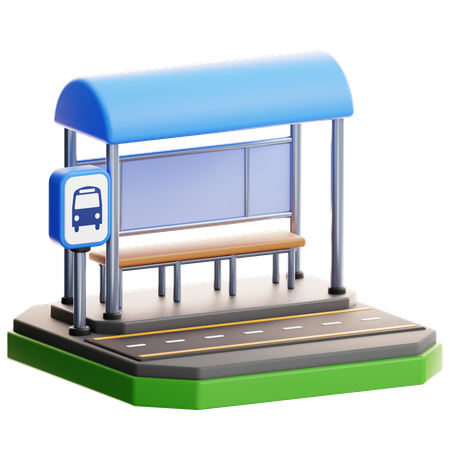 Ponto de ônibus  3D Icon