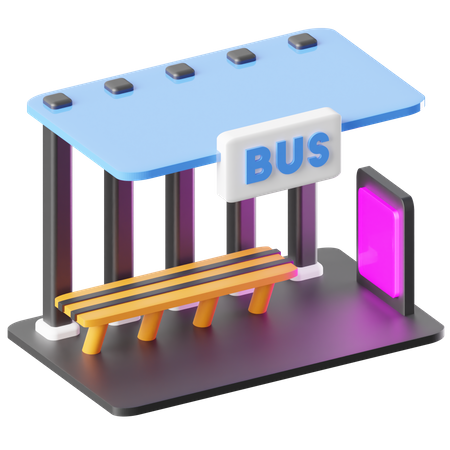 Ponto de ônibus  3D Icon