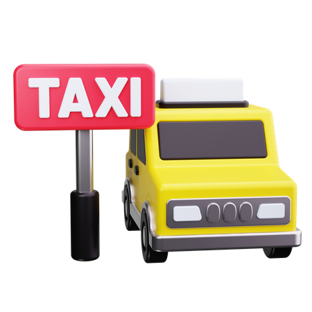 Ponto de taxi  3D Icon