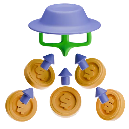 Ponzi Schema Pyramid  3D Icon